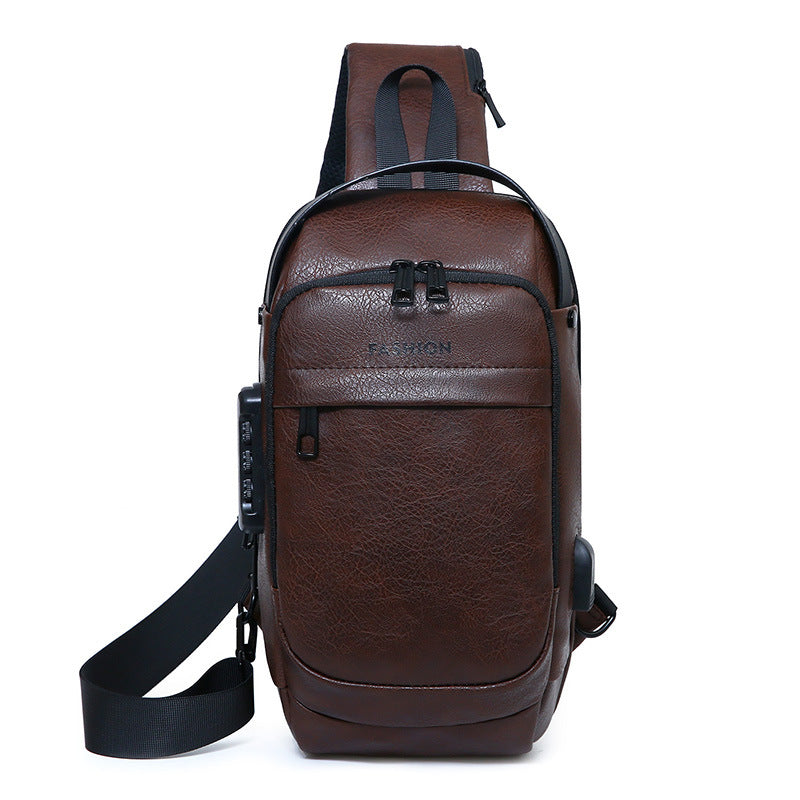 Vielseitige Leder Crossbody Sling Bag Brehn
