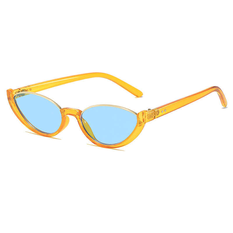 Retro-inspirierte klare Rahmen Cat Eye Sonnenbrille Brehn