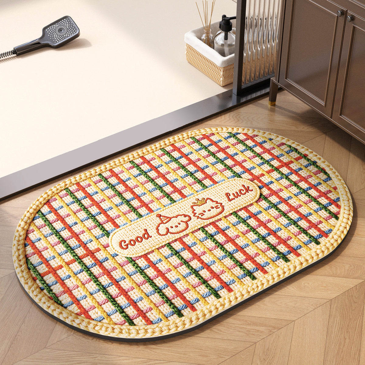 Dekorative Herz-Themen Badmatte