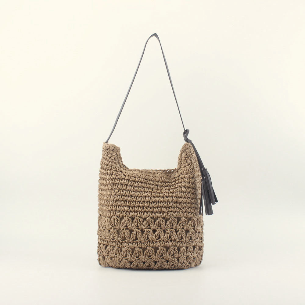 Handgearbeitete Hobo-Tasche Aus Natürlichem Material Brehn