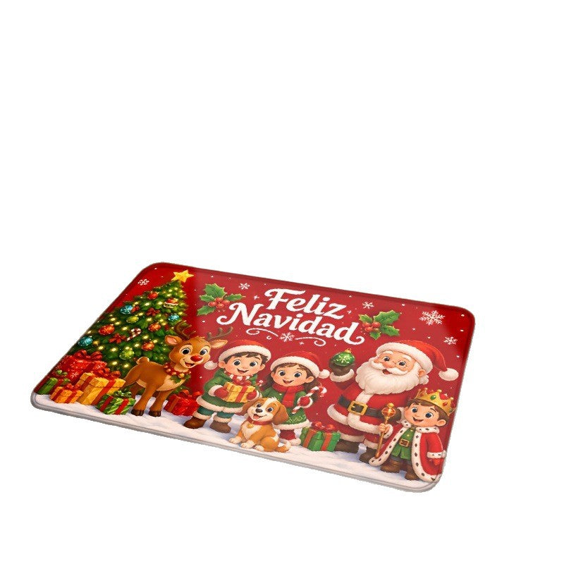 Weihnachtlich gestaltete Fußmatte Brehn