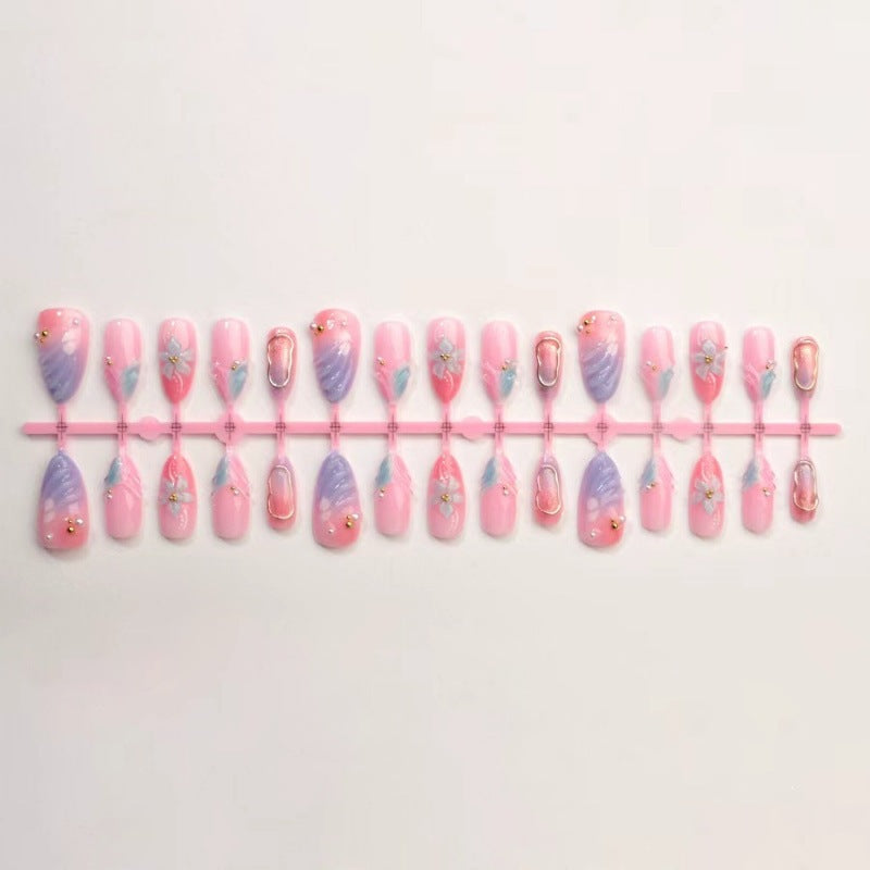 Floral Acryl Verlängerte Nagelkunst Brehn