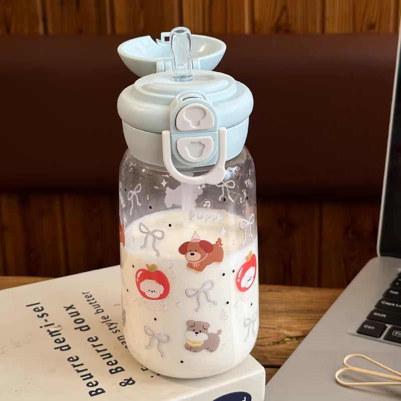 Damen Trinkflasche mit Tiermotiven und gesundem Fruchteinlage-System Brehn