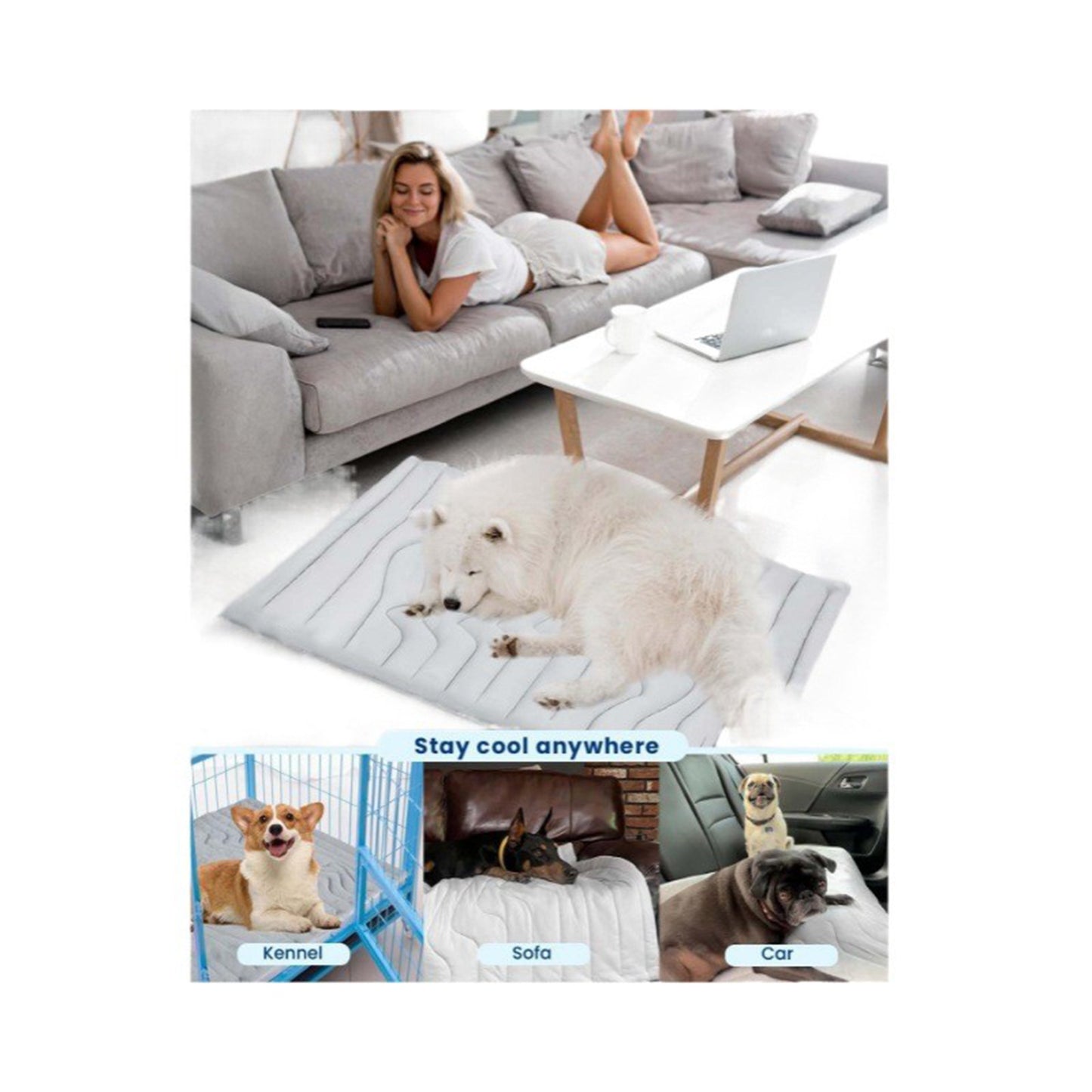 Unisex nan orthopädische Hundematratze mit Memory-Schaum und kühlender Gelauflage Brehn