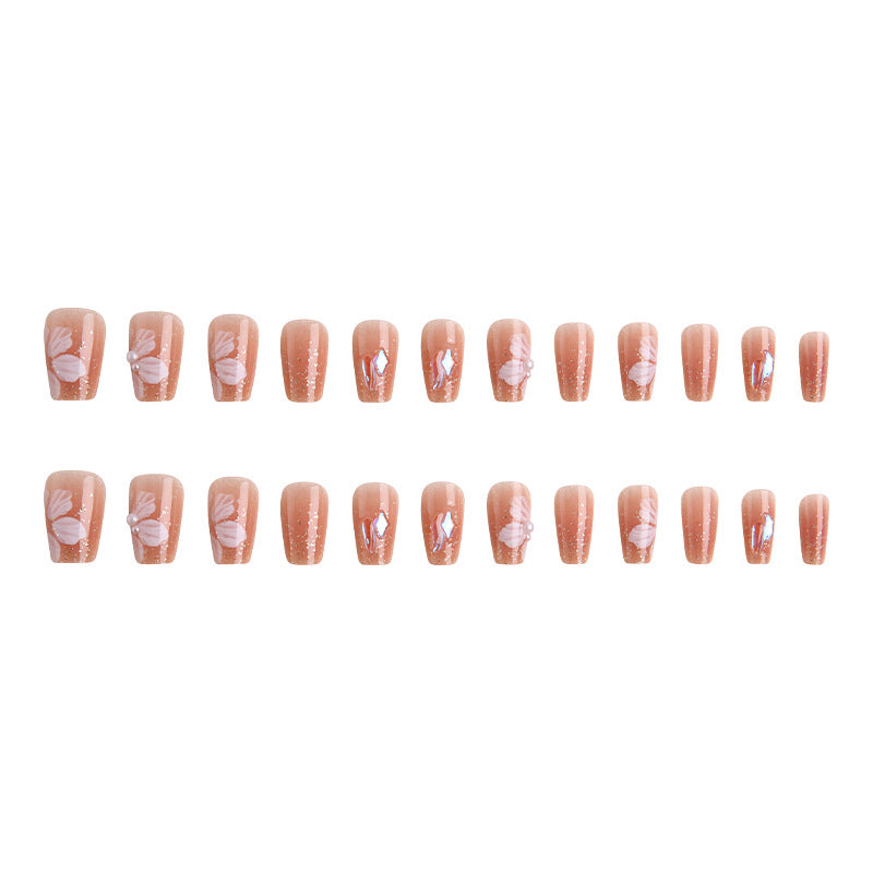 Elegantes florales Design Press-On-Nail-Art-Set