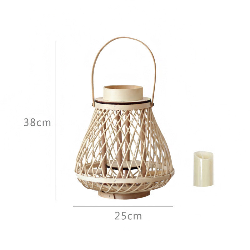 Stilvolle Rattan-Laterne Brehn