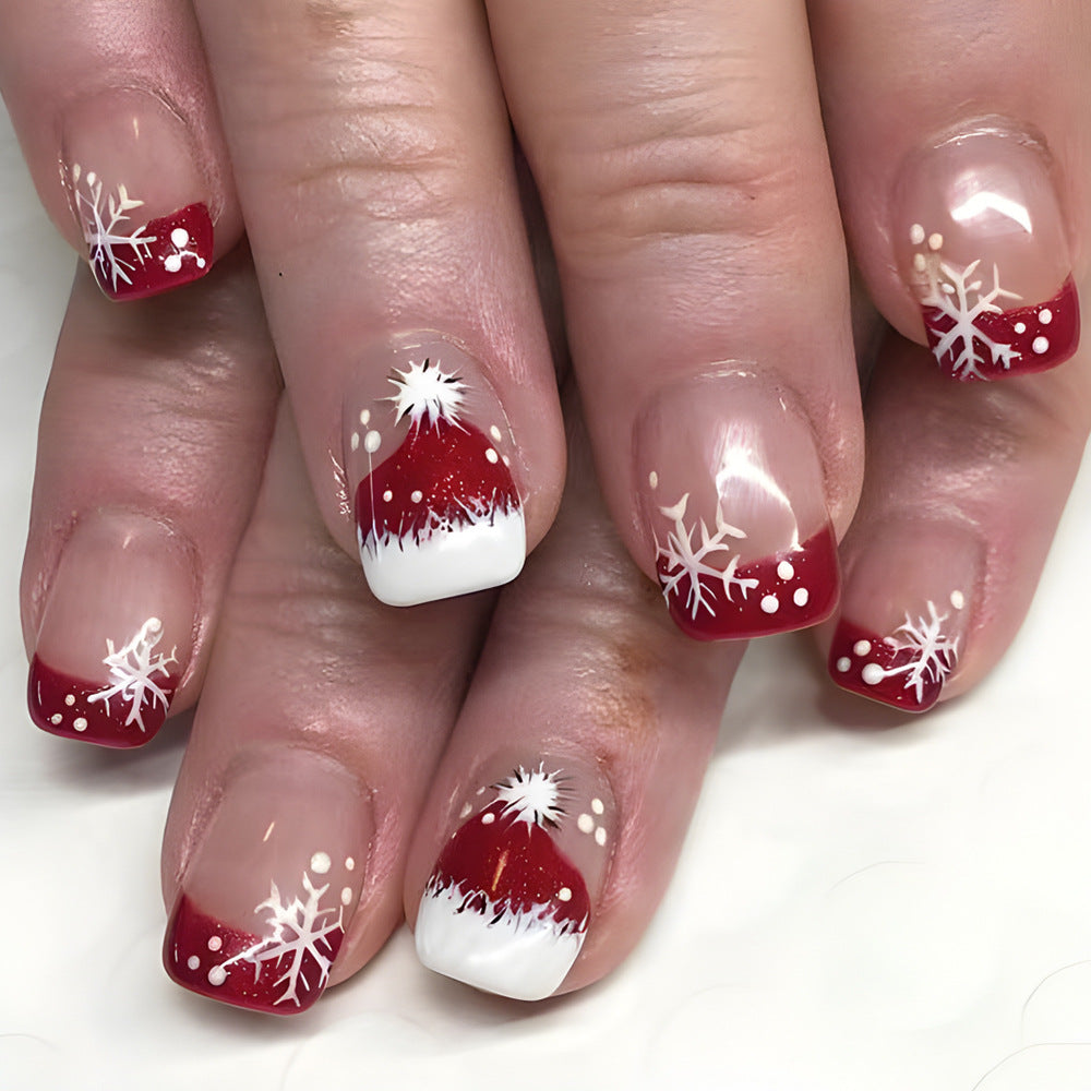 Festliche Feiertags-Thema Press-On Nagelkunst Brehn