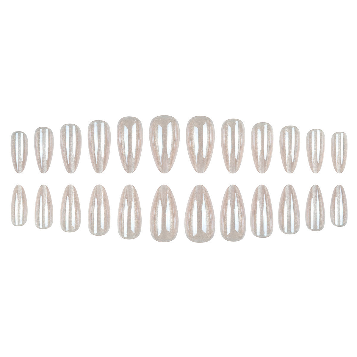 Elegante Lange Stiletto Gel Drucknägel Brehn