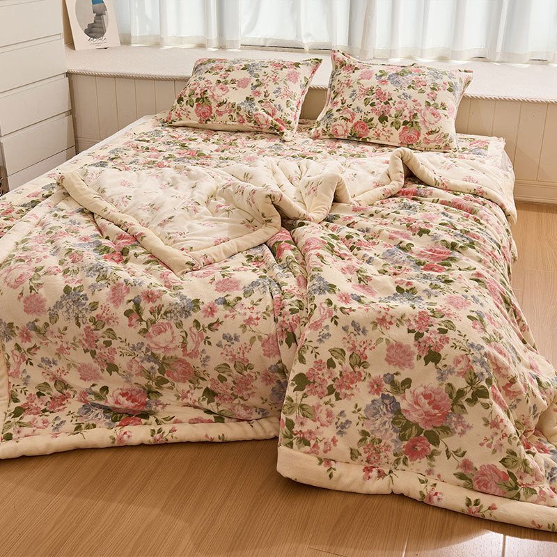 Damen Floral Komfort-Bettwäsche Set Brehn