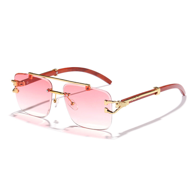 Damen stilvolle quadratische Sonnenbrille mit luxuriösem Metallrahmen Brehn