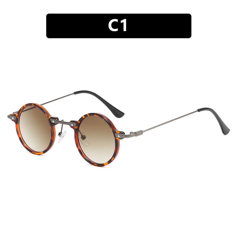 Damen modische runde Sonnenbrille mit stylischem Metallrahmen und polarisierenden Gläsern Brehn