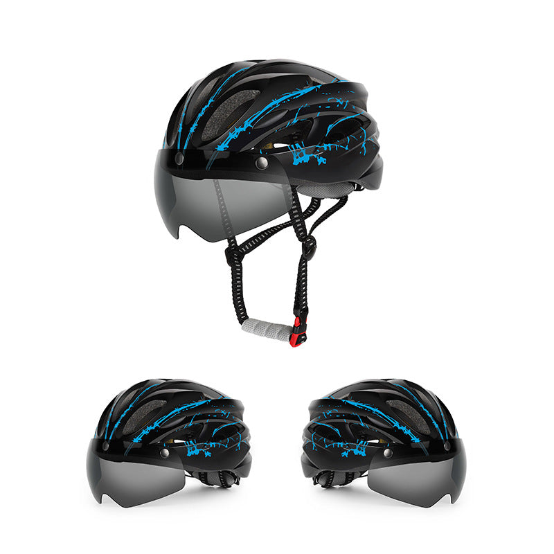 Aerodynamischer Fahrradhelm mit integriertem Visier Brehn