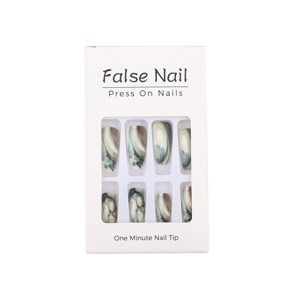 Künstliche Nail Art Kunstnägel im eleganten Marmor-Design Brehn
