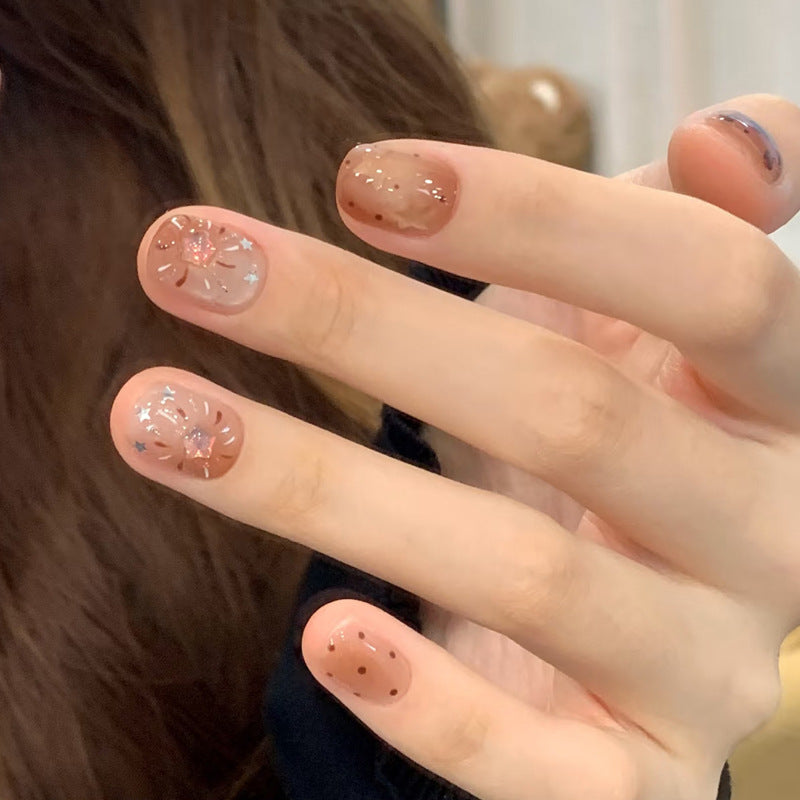 Elegante Blumendruck-Nagelkunst Brehn