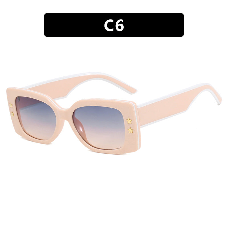 Damen extravagante quadratische Sonnenbrille mit stylishen Details Brehn