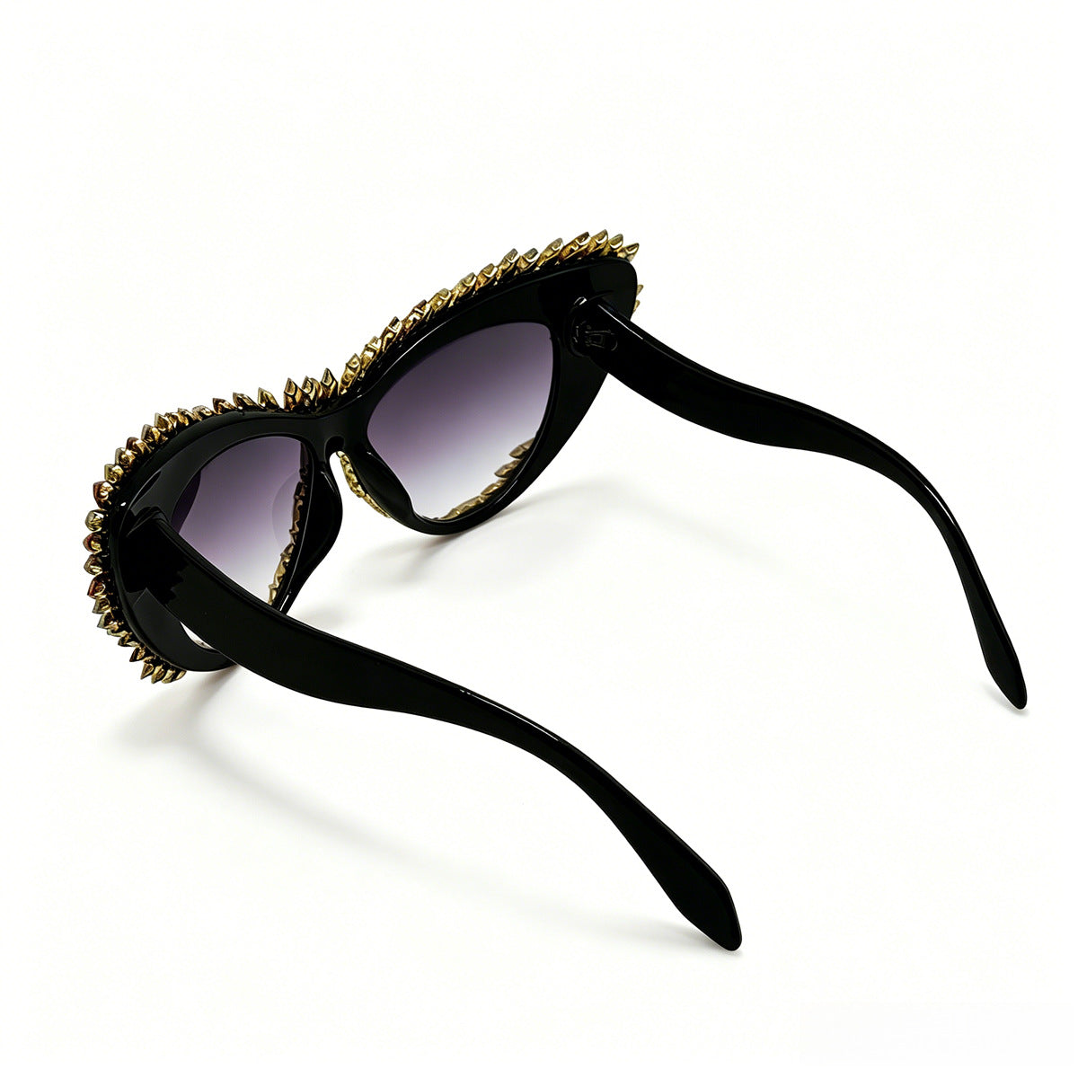 Damen extravagante Cat-Eye Sonnenbrille mit vielfältigen Schmuckdetails Brehn