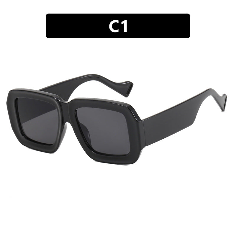 Damen modische Sonnenbrille mit eckigem Design und schickem Muster Brehn