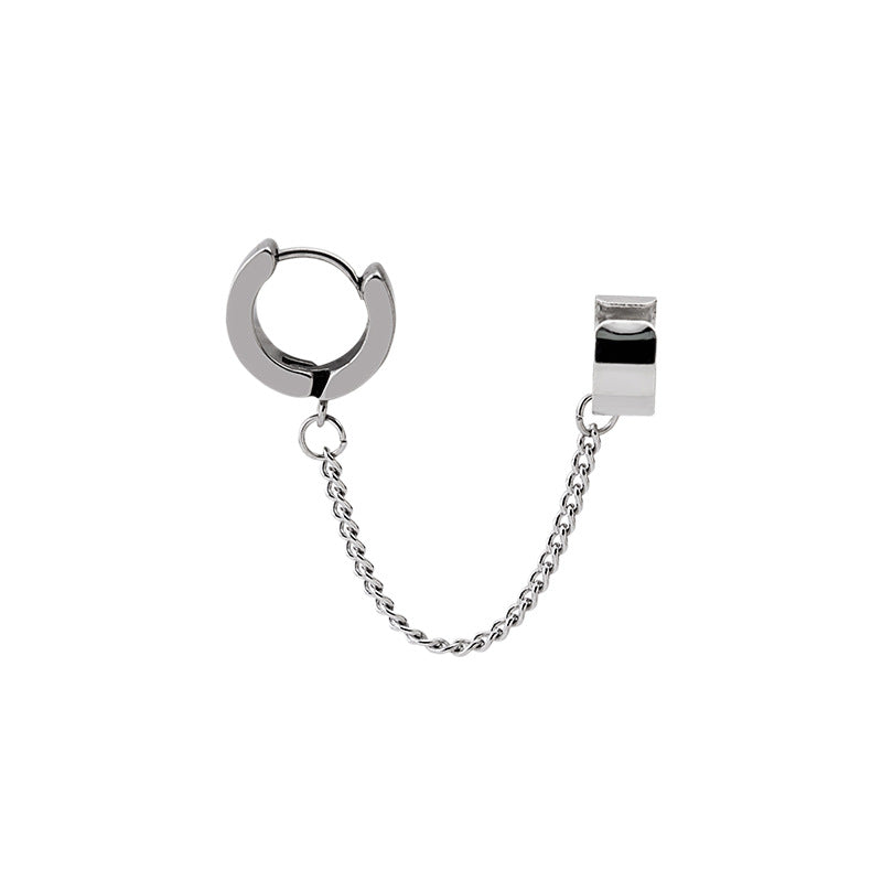 Stylische Silber Kettenlink Ohr Cuff Brehn