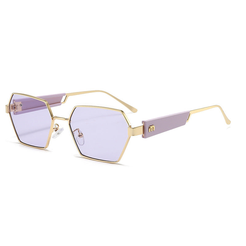 Damen Hexagon Sonnenbrille mit luxuriösen Metallakzenten Brehn