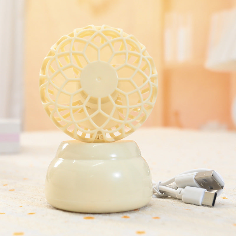 Frauen Tragbarer USB Mini Ventilator im stilvollen Pflanzen Design Brehn