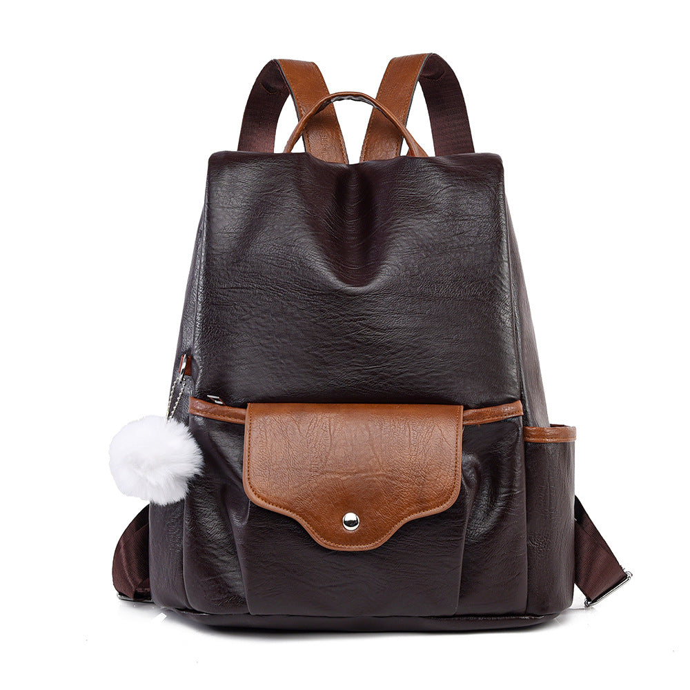 Vielseitiger lässiger Kunstleder-Rucksack