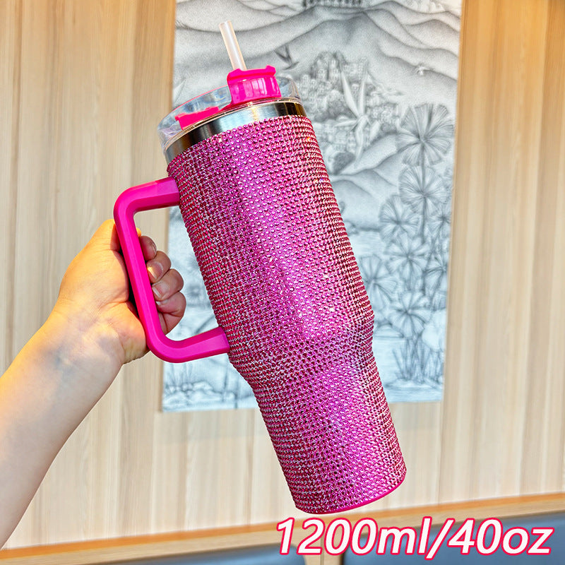 Damen Glitzernde Trinkflasche mit großem Volumen und ergonomischem Griff Brehn
