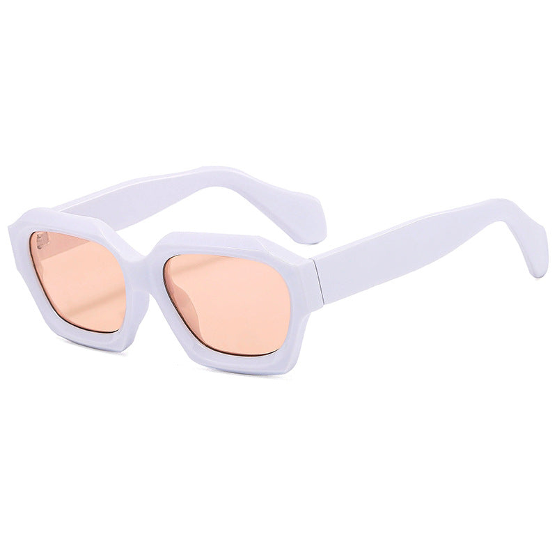 Damen Designer-Sonnenbrille mit markantem geometrischen Rahmen und polarisierenden Gläsern Brehn