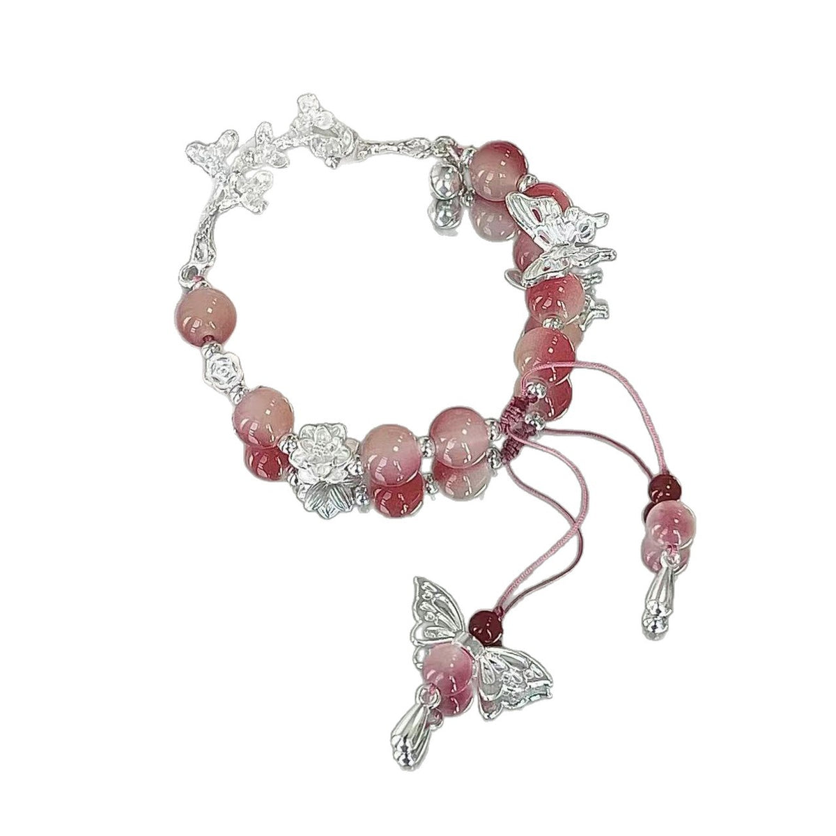 Handgefertigtes florales Schmetterlings-Charm-Armband Brehn