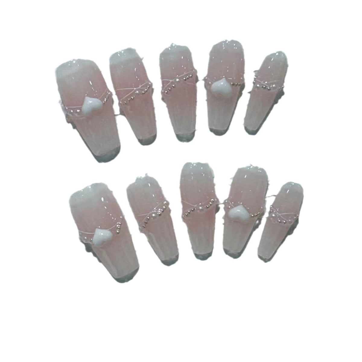 Elegantes 3D Dekoratives Druck-Nagelset