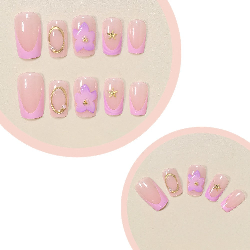 Künstlerisches Press-On Nageldesign Set Brehn