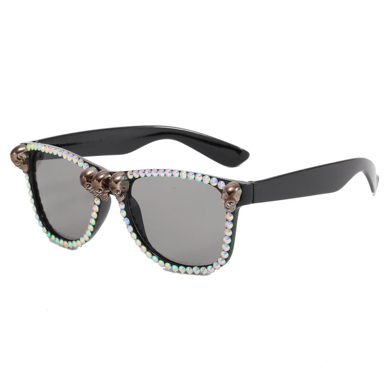 Damen extravagante Sonnenbrille mit Kristallverzierungen Brehn