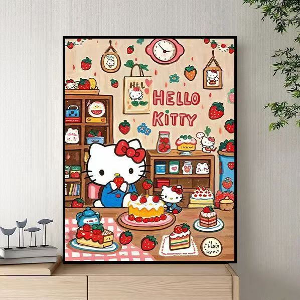 Fantastische kat-themed Leinwand Kunstdruck Brehn