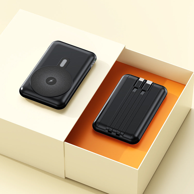 Tragbare Powerbank mit Integrierter Schnellladefunktion und Kabelloser Lademöglichkeit Brehn