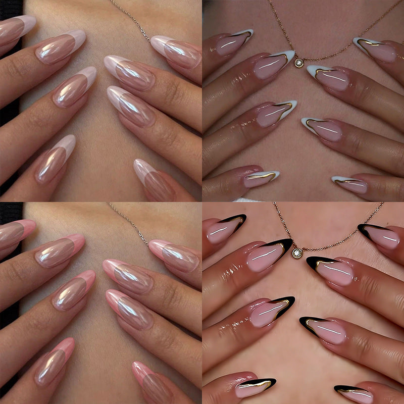 Kunstnagelset mit glamurösen 3D-Blütenapplikationen und eleganten Farbverläufen Brehn