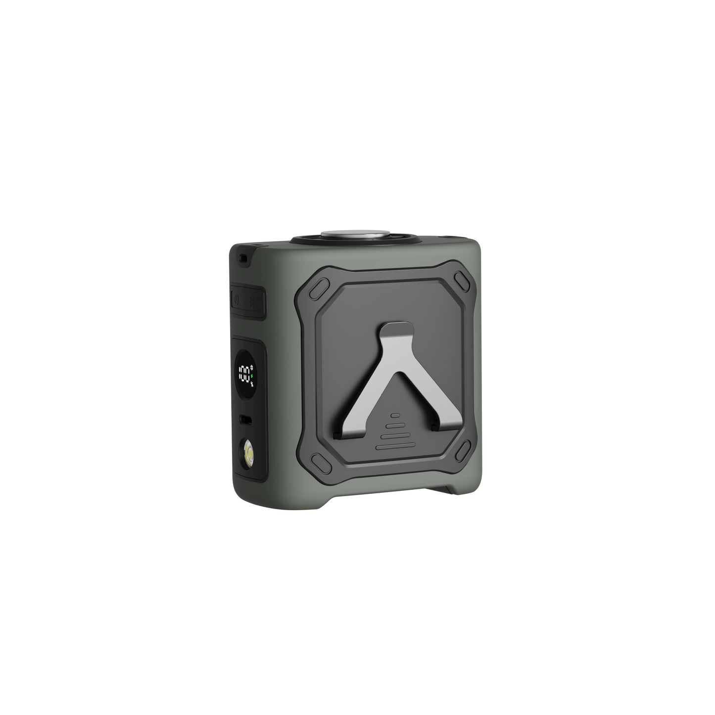 Unisex nan tragbare Powerbank mit LED-Taschenlampe, SOS-Modus, klappbarem Ständer und digitaler Akkuanzeige Brehn