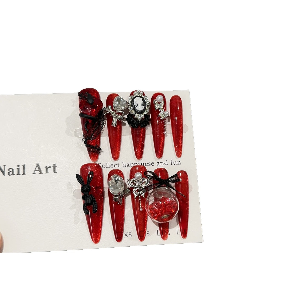 Künstlerisches dekoratives Press-On Nagelkunst Set