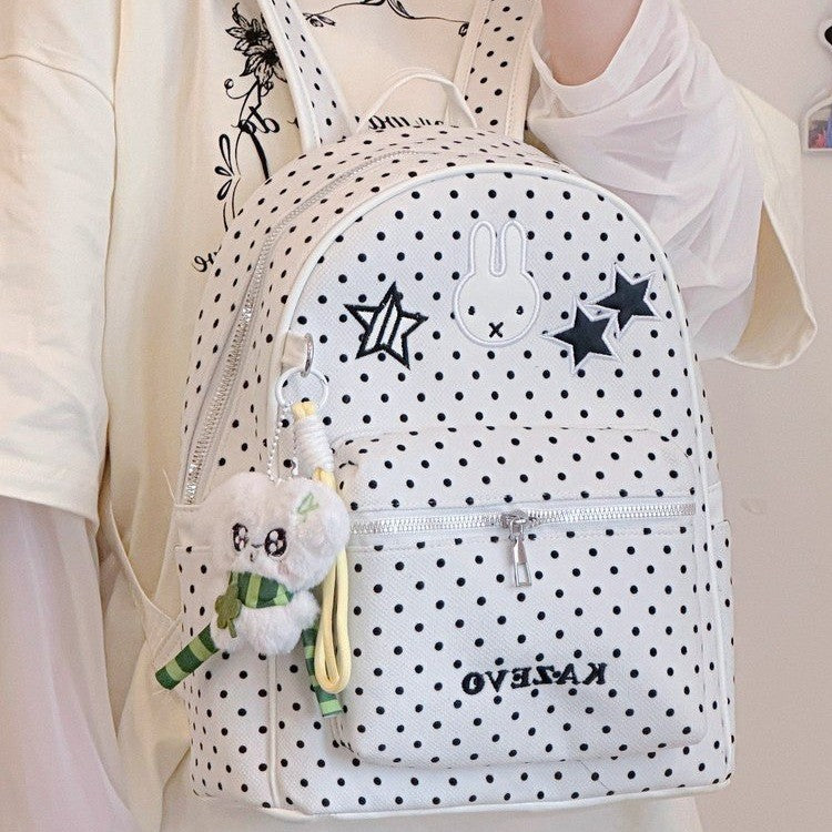 Spaß Polka-Dot-Printed Rucksack
