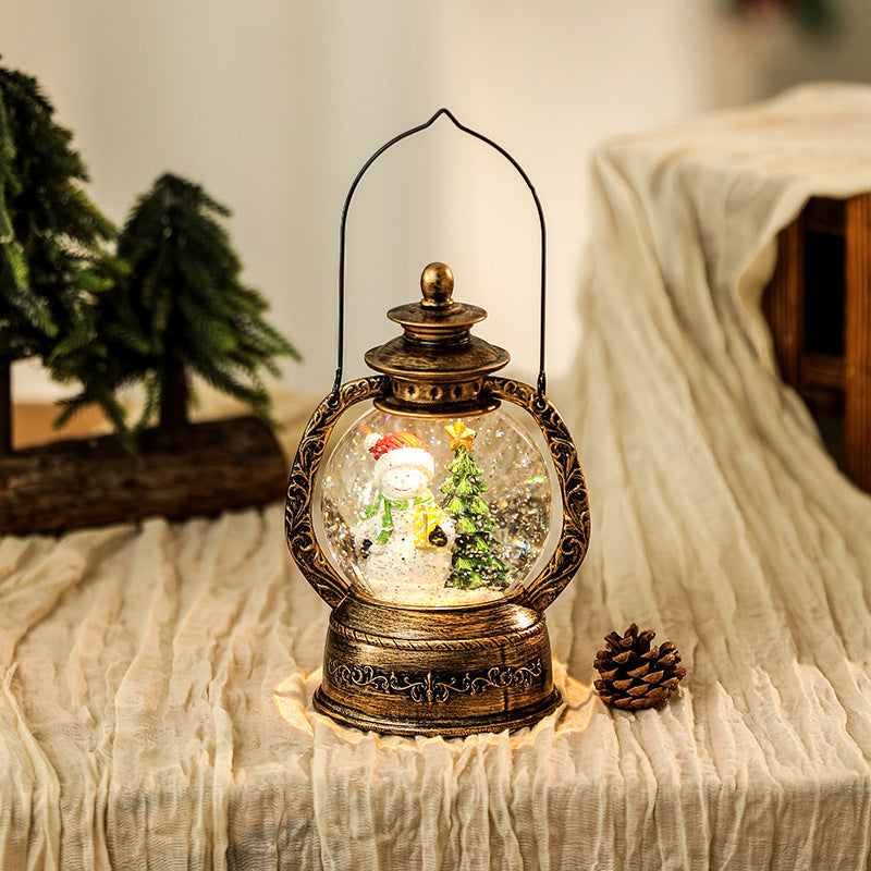Nostalgische Weihnachtslaterne mit Schneekugel Brehn