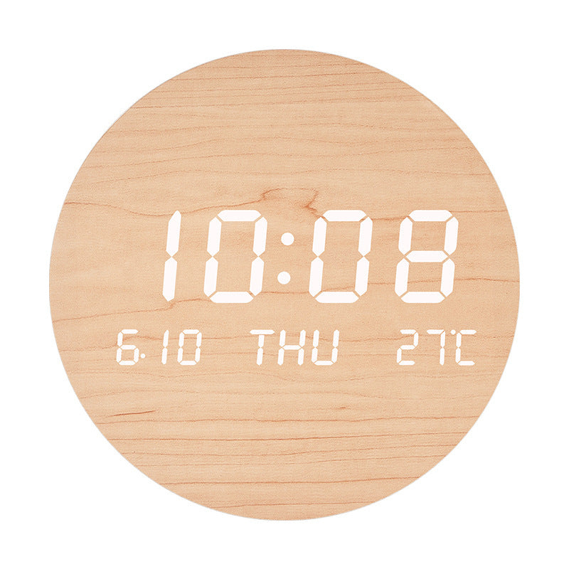 Runde Digitale Wanduhr mit Multifunktionaler Anzeige Brehn