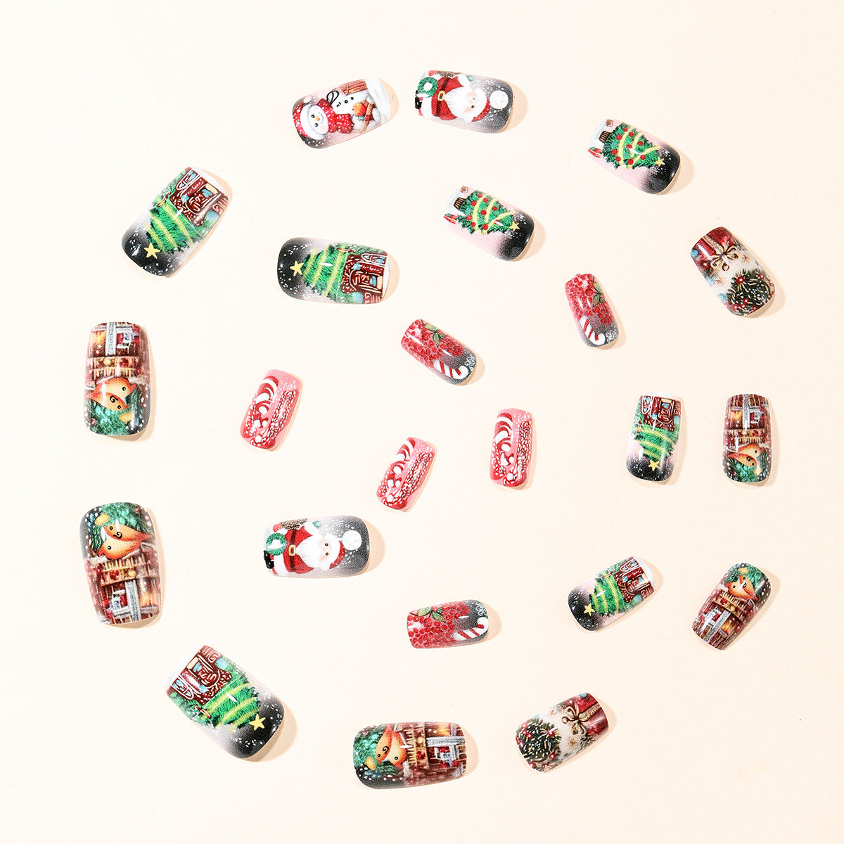 Festliche 3D Weihnachtsnagelkunst Verlängerungen Brehn