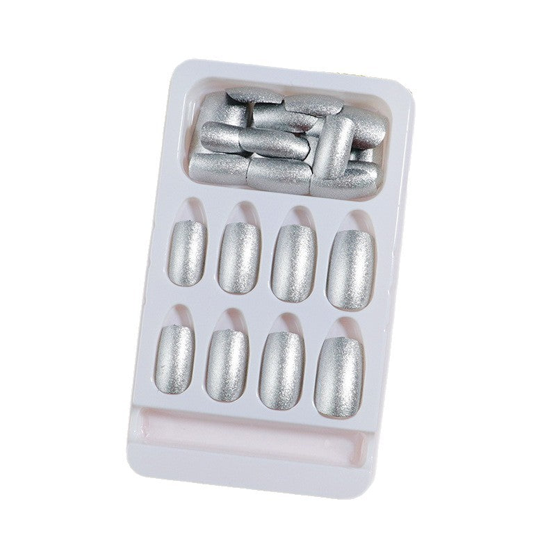 Schimmerndes Metallic Press-On Nagelset Brehn