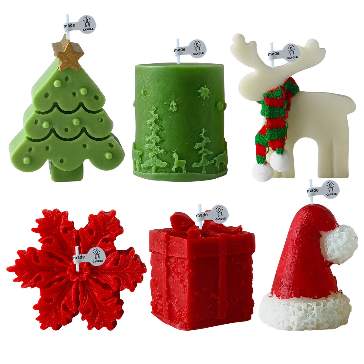 Weihnachtsbaumförmige Kerze