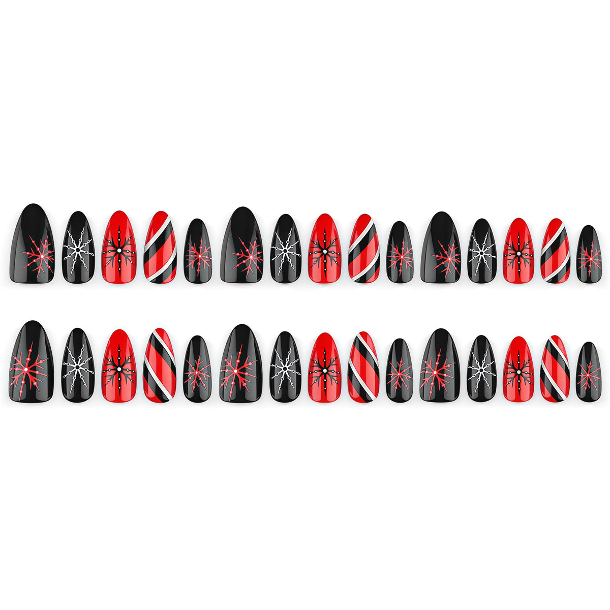 Kunstnagelset mit modernem geometrischem Design Brehn