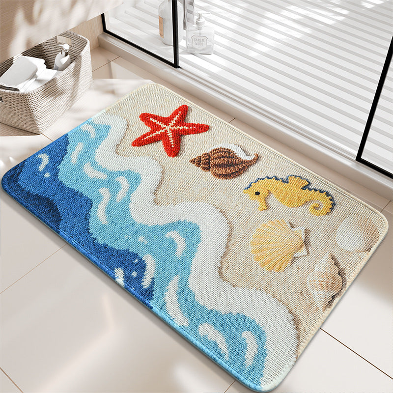 Küstenmotiv Memory Foam Badematte
