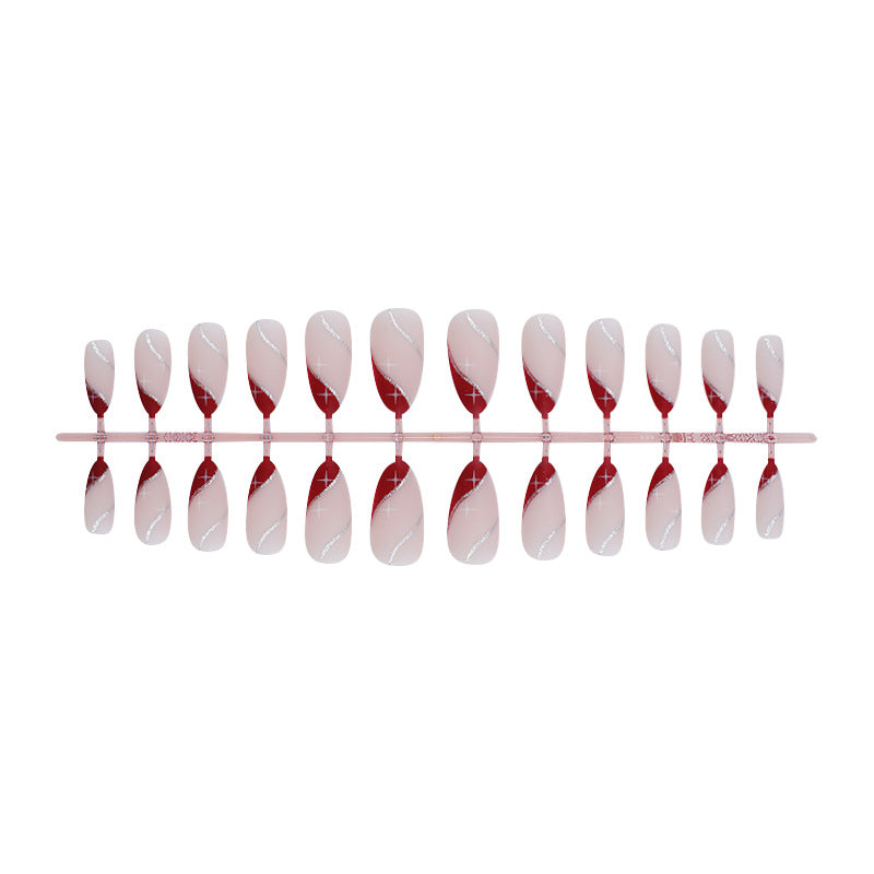Künstlerisches Gradient Press-On Nagelset Brehn