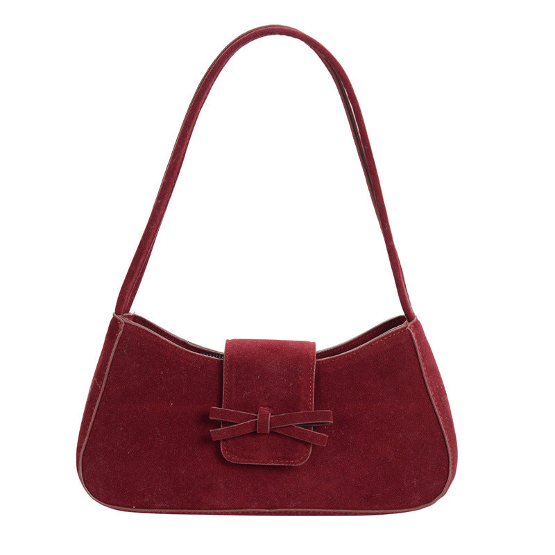 Elegante Samt-Handtasche mit Schleifendetail Brehn