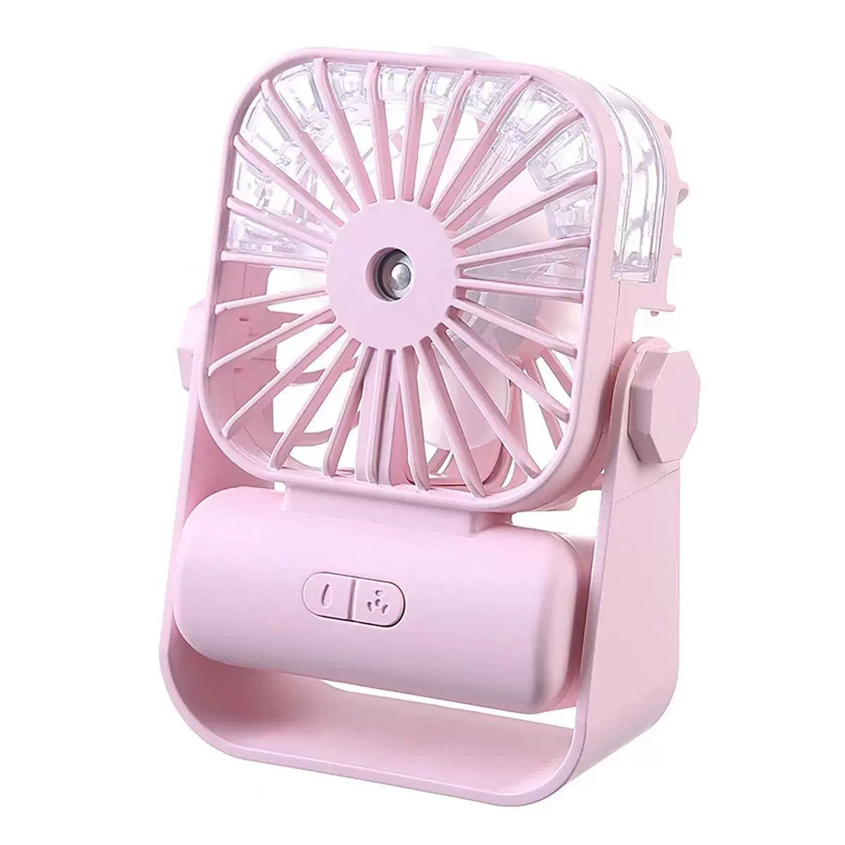 Unisex Einheitsgröße tragbarer USB wiederaufladbarer Nebel persönlicher Schreibtischventilator mit verstellbarem Neigungswinkel, mehrfach einstellbarer Luftstrom und abnehmbarem nachfüllbarem Reservoir Brehn