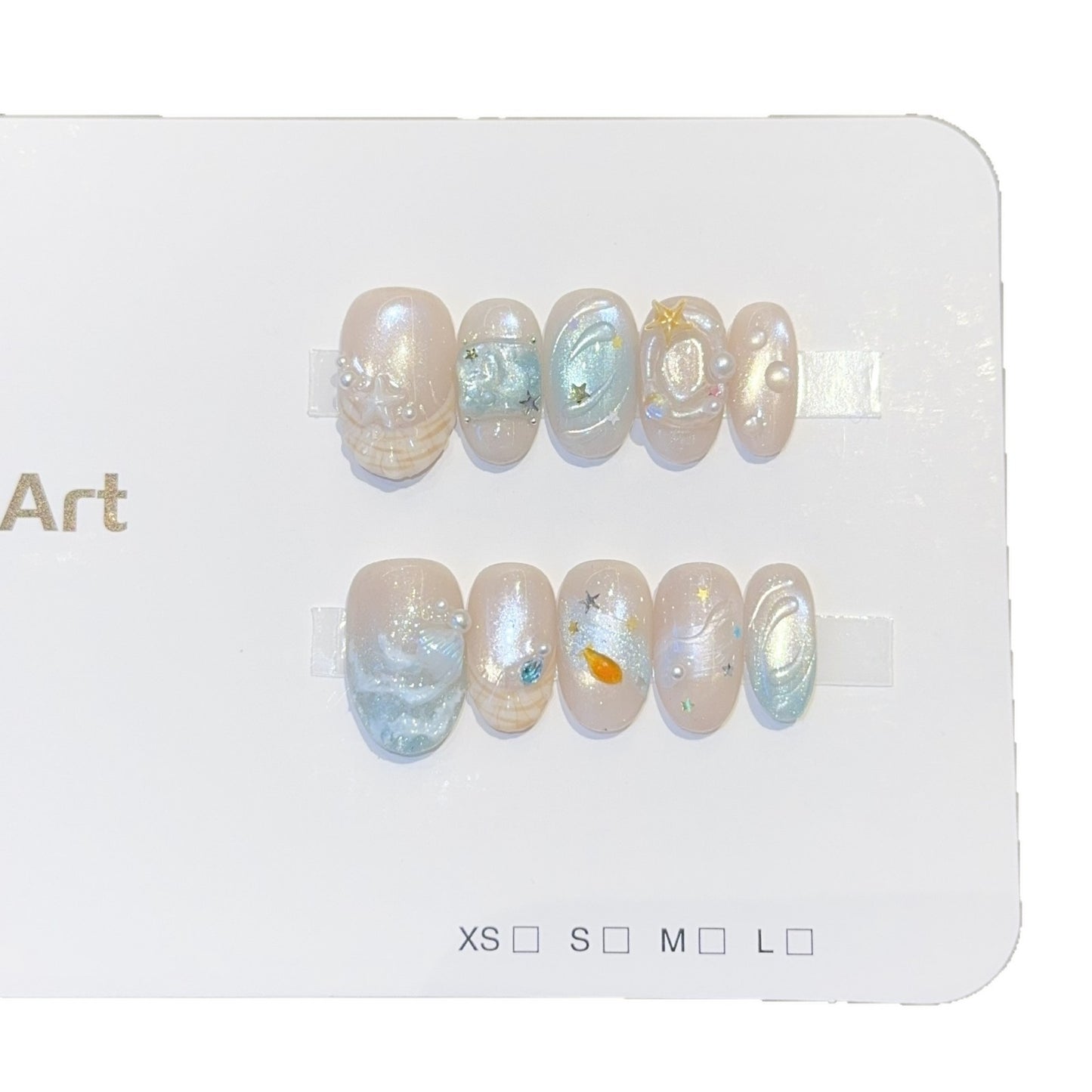 Kunstnagel Set mit Maritimem Design Brehn