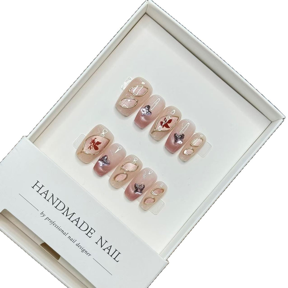 Dekoratives benutzerdefiniertes Press-On-Nail-Art-Set