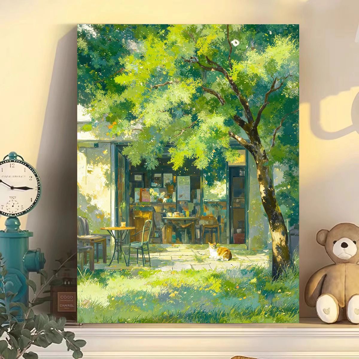 Gemütliche Café-Szene Leinwandkunst Brehn